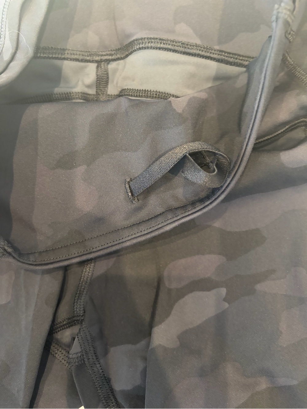 Lululemon Fast and Free 6” Black Camo Biker Shorts - Picture 4 of 6